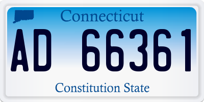 CT license plate AD66361