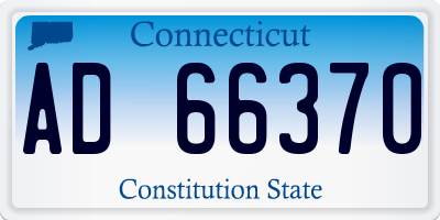 CT license plate AD66370