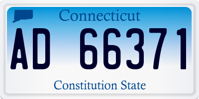 CT license plate AD66371