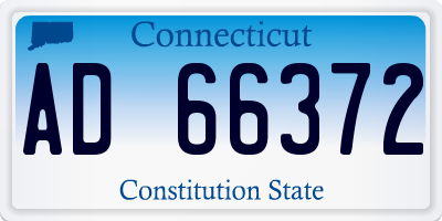 CT license plate AD66372