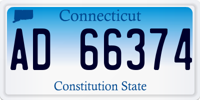 CT license plate AD66374