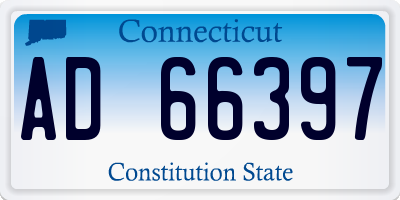 CT license plate AD66397