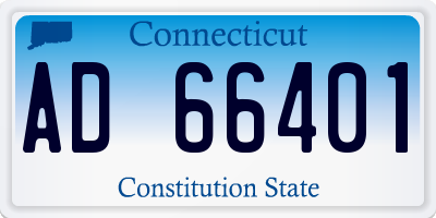 CT license plate AD66401