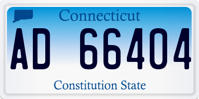 CT license plate AD66404