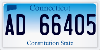 CT license plate AD66405
