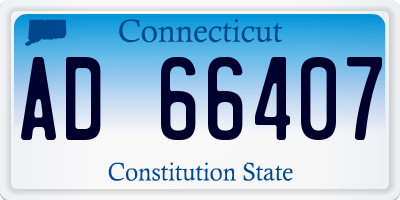 CT license plate AD66407