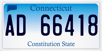 CT license plate AD66418