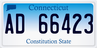 CT license plate AD66423