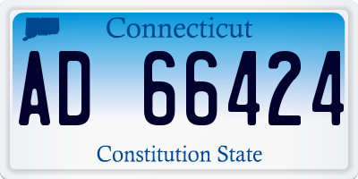 CT license plate AD66424