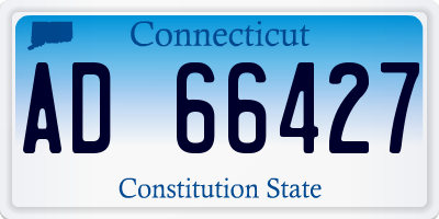 CT license plate AD66427