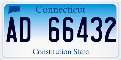 CT license plate AD66432