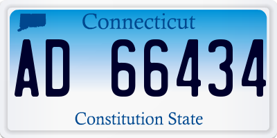 CT license plate AD66434