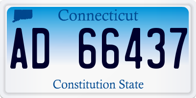 CT license plate AD66437
