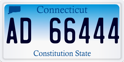 CT license plate AD66444