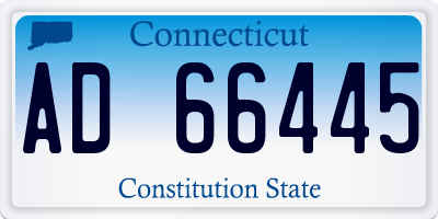 CT license plate AD66445