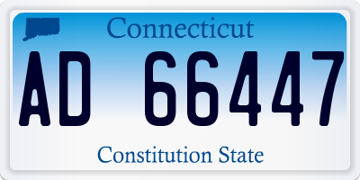 CT license plate AD66447