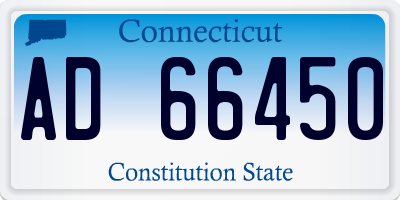 CT license plate AD66450