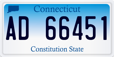 CT license plate AD66451