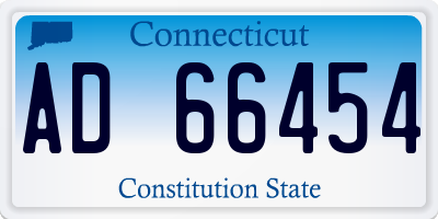 CT license plate AD66454