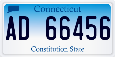CT license plate AD66456