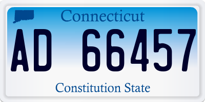 CT license plate AD66457