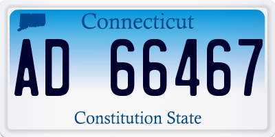 CT license plate AD66467