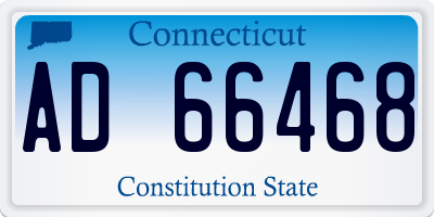 CT license plate AD66468