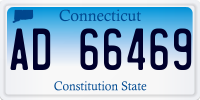 CT license plate AD66469