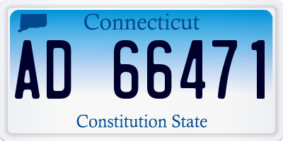 CT license plate AD66471