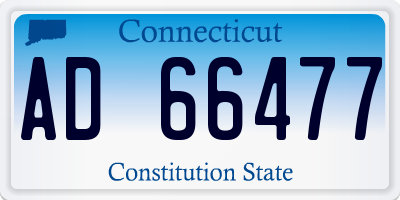 CT license plate AD66477