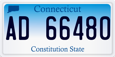 CT license plate AD66480