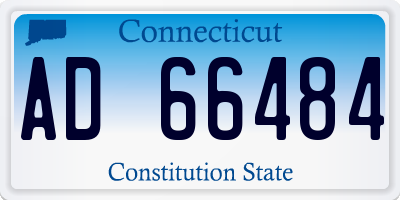 CT license plate AD66484