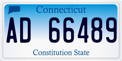 CT license plate AD66489