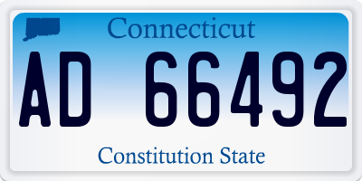 CT license plate AD66492