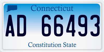 CT license plate AD66493