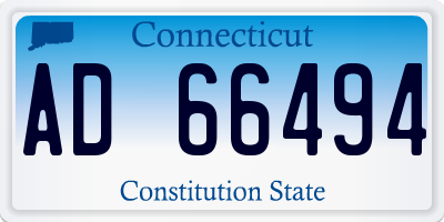 CT license plate AD66494