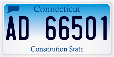 CT license plate AD66501