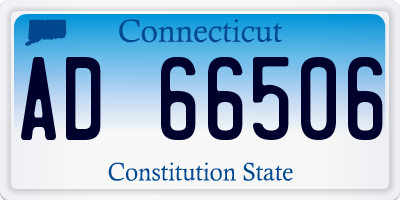 CT license plate AD66506