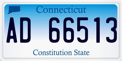 CT license plate AD66513