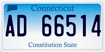 CT license plate AD66514