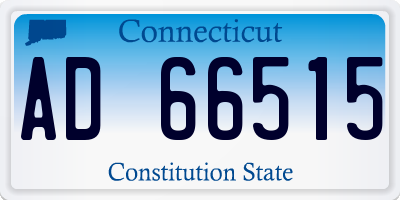 CT license plate AD66515