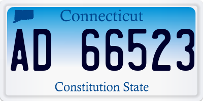 CT license plate AD66523