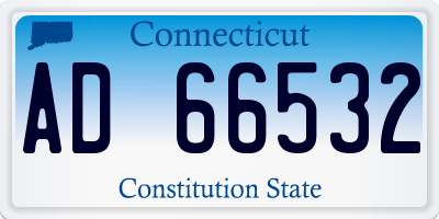 CT license plate AD66532