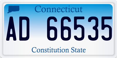 CT license plate AD66535