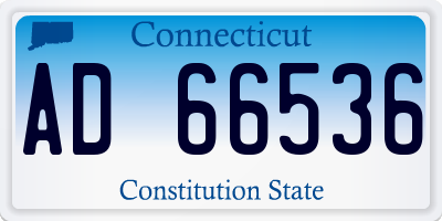 CT license plate AD66536