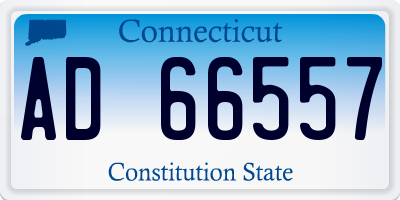CT license plate AD66557