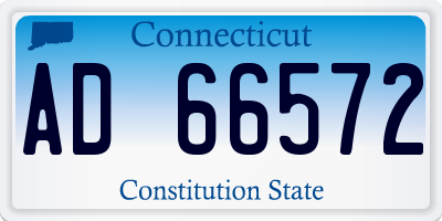 CT license plate AD66572