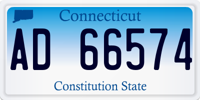 CT license plate AD66574