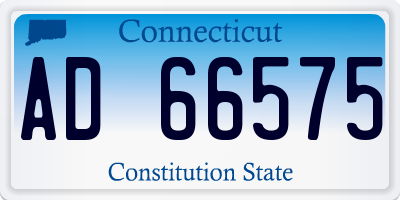 CT license plate AD66575