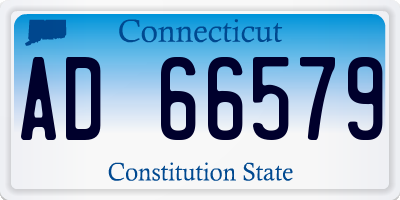 CT license plate AD66579